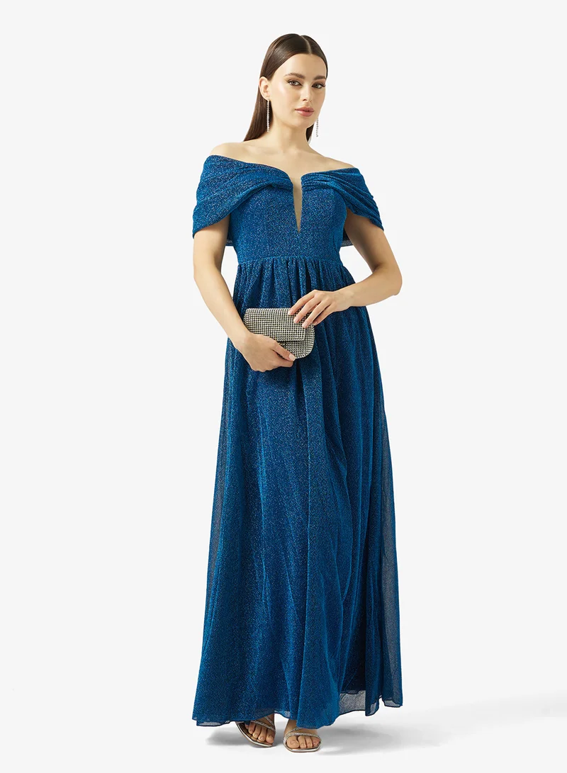 Ella Limited Edition  Off Shoulder Shimmer Dress for Women | Best Price UAE